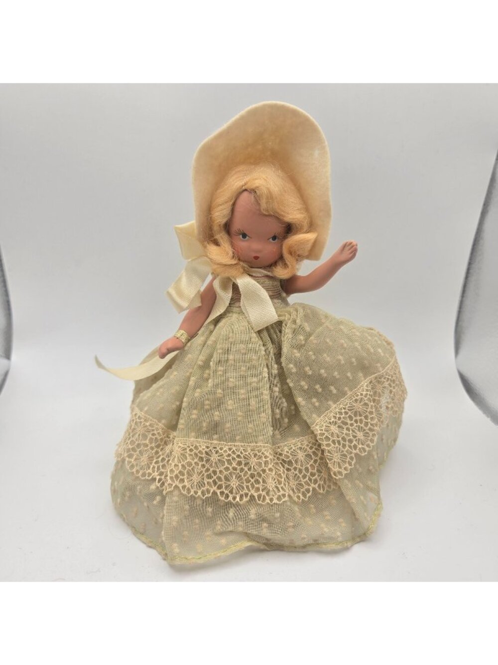 Antique Nancy Ann Story Book Doll Bisque Blonde Bridesmaid